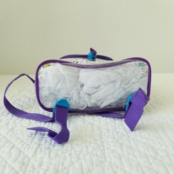 Vintage Lisa Frank  Violet And Velvet Clear Vinyl Drawstring Mini Backpack - Picture 6 of 8